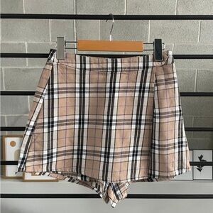 Afends Plaid Tan Women's Skort
